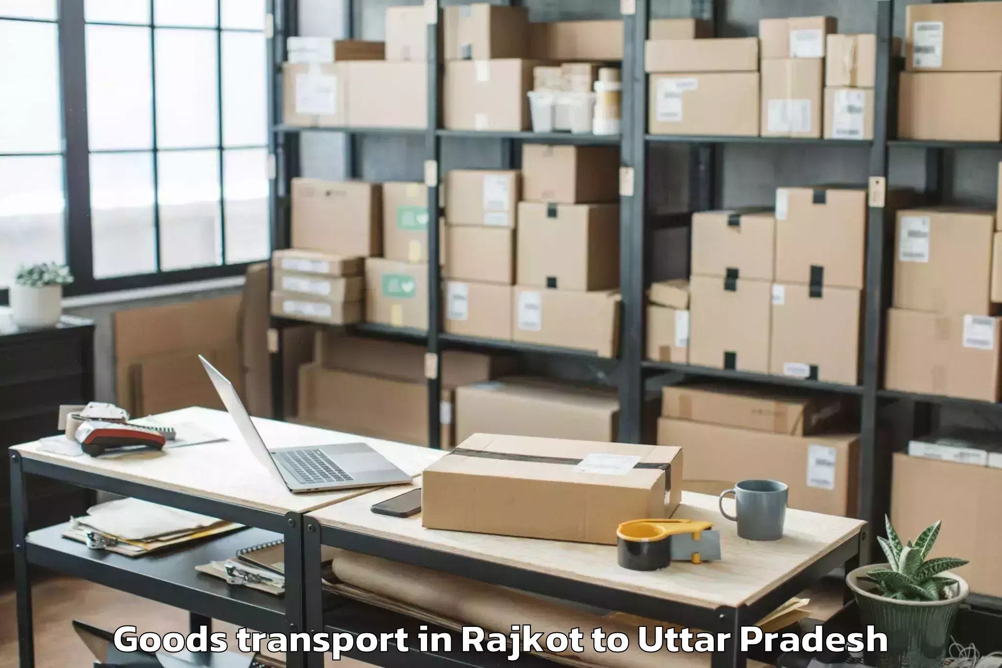 Easy Rajkot to Bhiti Goods Transport Booking